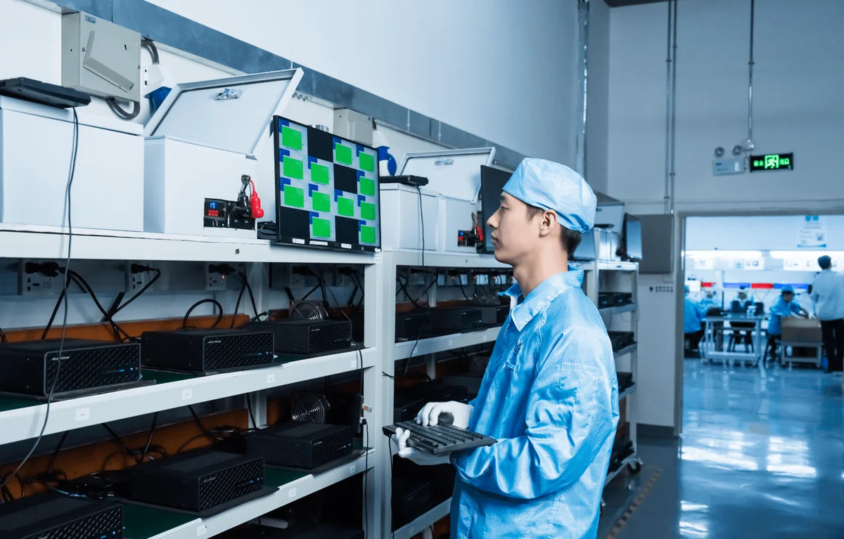 MINISFORUM systems undergoing run-in testing